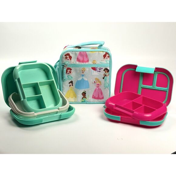 Pottery Barn Kids Disney Princess Lunch Box and 2 Bentgo Chill Bento Boxes - Picture 2 of 6